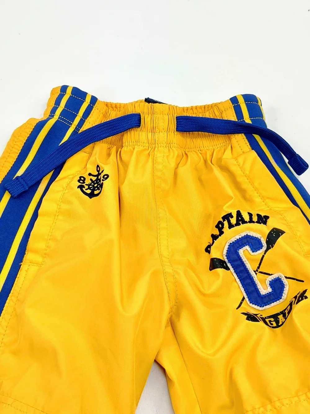 Baby GAP Toddler Boy's Y2K 'Captain' Yellow Athletic Track Pants
